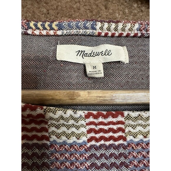 Madewell Checked Jacquard Setlist Boxy Tee Size M - Picture 5 of 10
